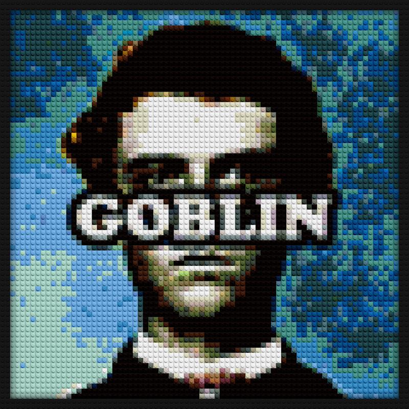 Tyler The Creator Goblin V2 interlocking brick mosaic | Compatible with LEGO-style bricks | Pixel Brick Art