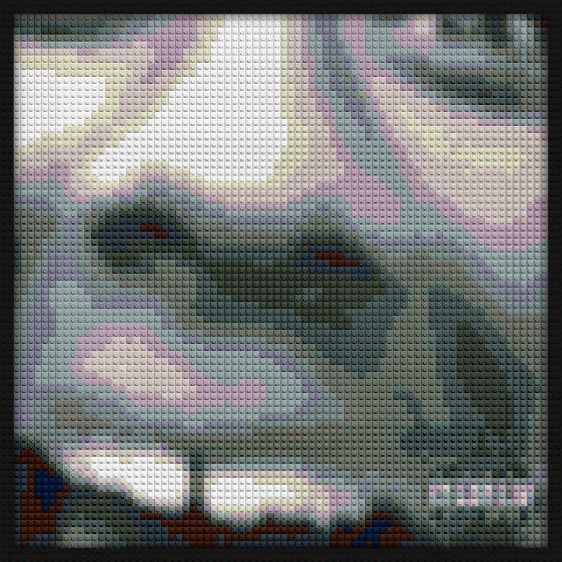 Tyler the creator Wolf alternative cover lego style diy wall decor | Compatible with LEGO-style bricks | Pixel Brick Art