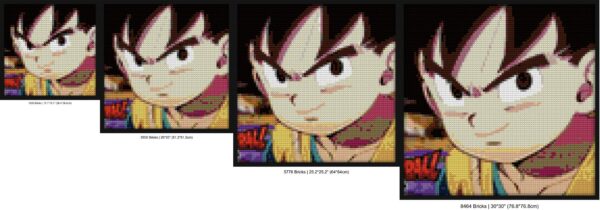 "Dragon Ball Daima Art Frame - Unique Collector’s Item" DIY pixel mosaic | Compatible with LEGO-style bricks | Pixel Brick Art