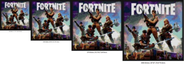 "Fortnite-Themed Wall Art Frame for Gaming Enthusiasts" LEGO-style bricks art | Compatible with LEGO-style bricks | Pixel Brick Art