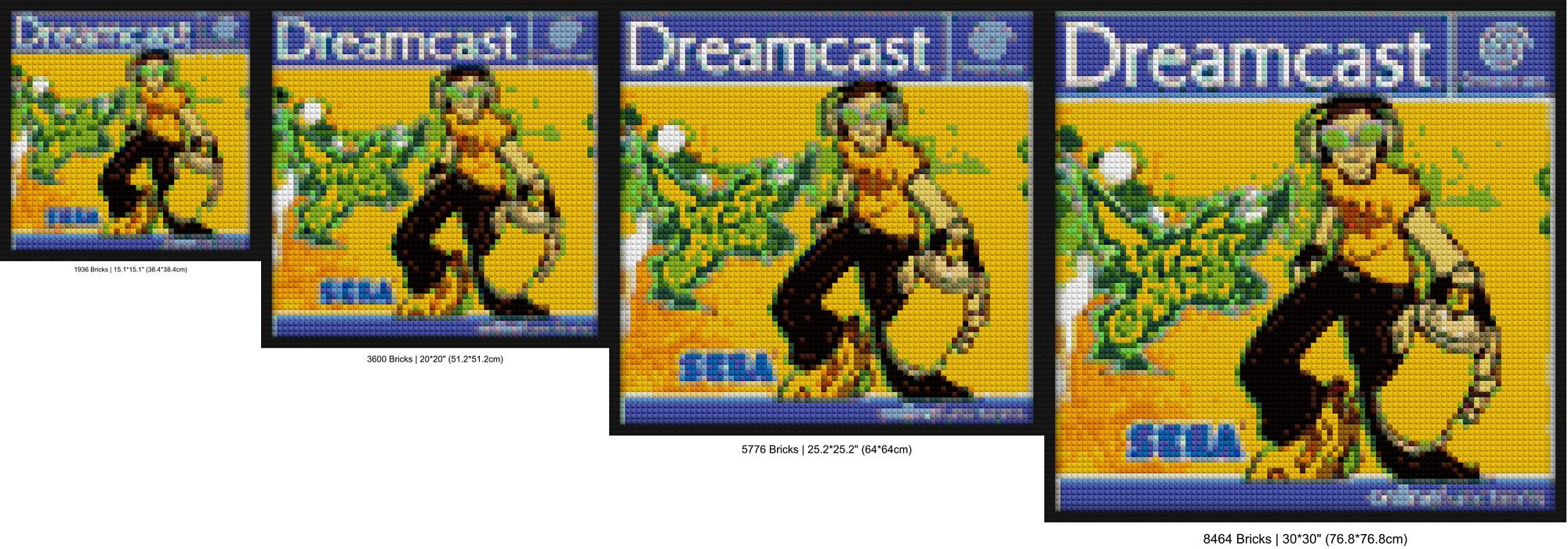 "Jet Set Radio Wall Art Frame - Urban Style Decor" DIY pop culture bricks | Compatible with LEGO-style bricks | Pixel Brick Art