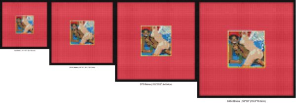 "Kanye West MBDTF Unique Wall Art Frame – Limited" building brick art | Compatible with LEGO-style bricks | Pixel Brick Art