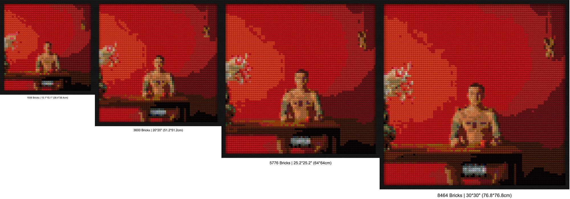 "Mac Miller Retro Pixel Art Frame - Unique Wall Art" DIY pixel mosaic | Compatible with LEGO-style bricks | Pixel Brick Art