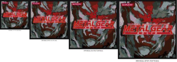 "Unique Metal Gear 1 Art Frame - Classic Game Design" DIY pop culture bricks | Compatible with LEGO-style bricks | Pixel Brick Art