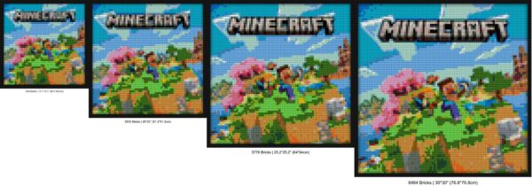 "Minecraft DIY Wall Art Frame - Creative Designs" brick-based pixel art | Compatible with LEGO-style bricks | Pixel Brick Art