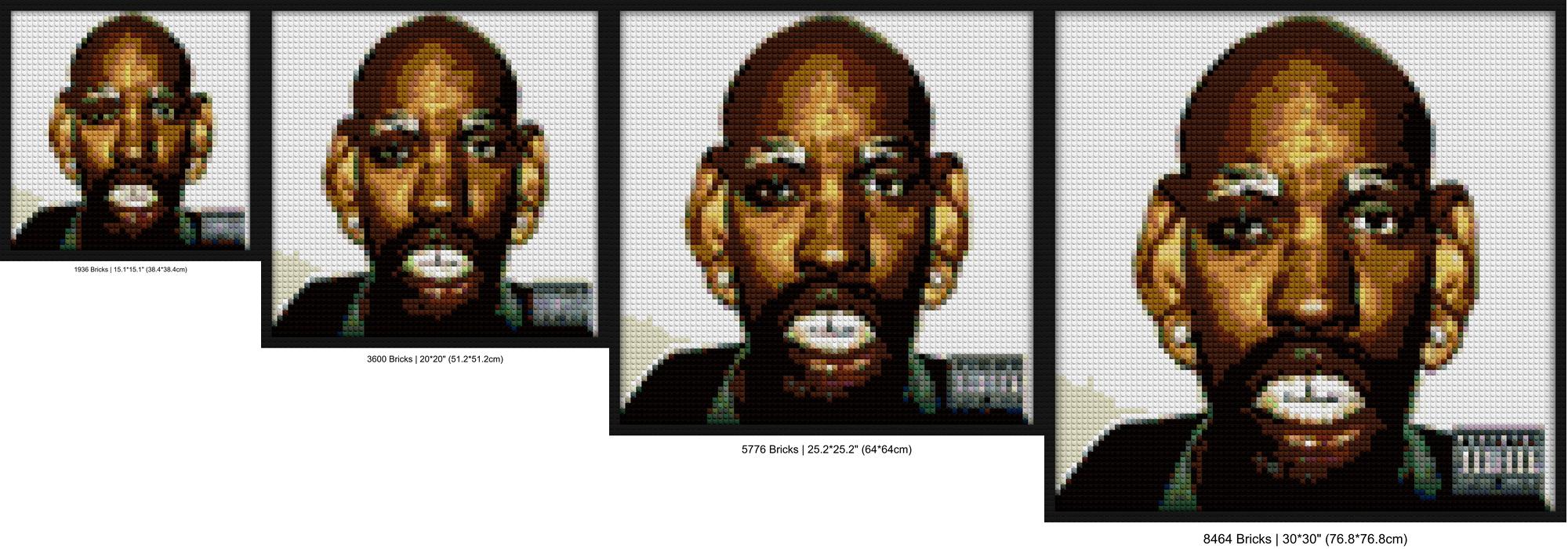 "Odd Future Tyler Art Frame: Retro Pixel Style" custom brick canvas | Compatible with LEGO-style bricks | Pixel Brick Art