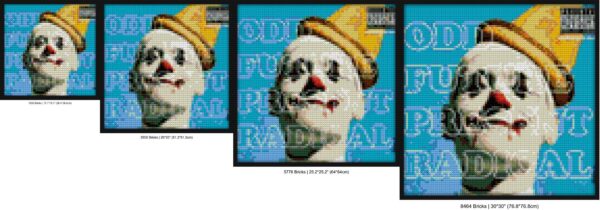 "Odd Future-Inspired Radical Building Wall Art Frame" DIY pop culture bricks | Compatible with LEGO-style bricks | Pixel Brick Art