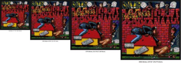 "Snoop Dogg Doggystyle Album - Unique Wall Art Frame" DIY brick mosaic | Compatible with LEGO-style bricks | Pixel Brick Art