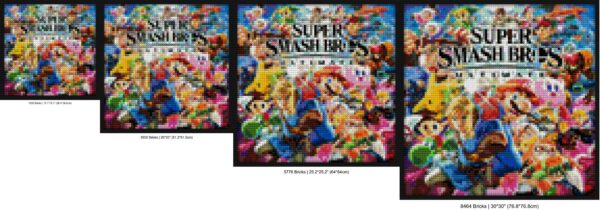 "Super Smash Bros-Inspired Wall Art Frame | Unique Decor" LEGO-style bricks art | Compatible with LEGO-style bricks | Pixel Brick Art