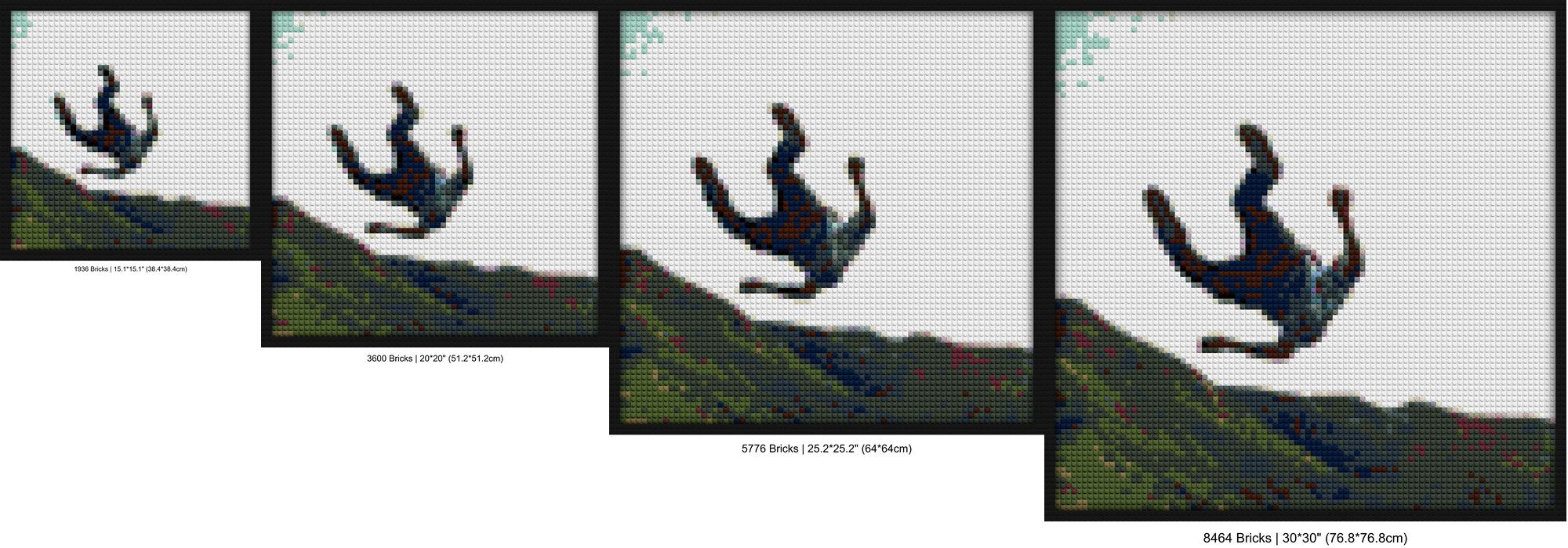 "Tyler The Creator Wolf 10th Anniversary Wall Art Frame" brick wall art | Compatible with LEGO-style bricks | Pixel Brick Art