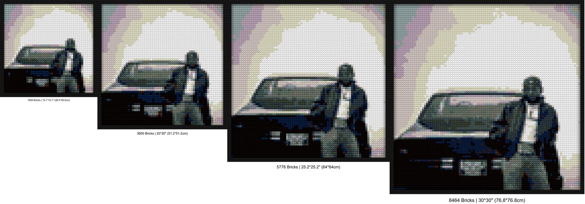 "Kendrick Lamar GNX Album Art - DIY Lego-Style Frame" brick painting kits | Compatible with LEGO-style bricks | Pixel Brick Art