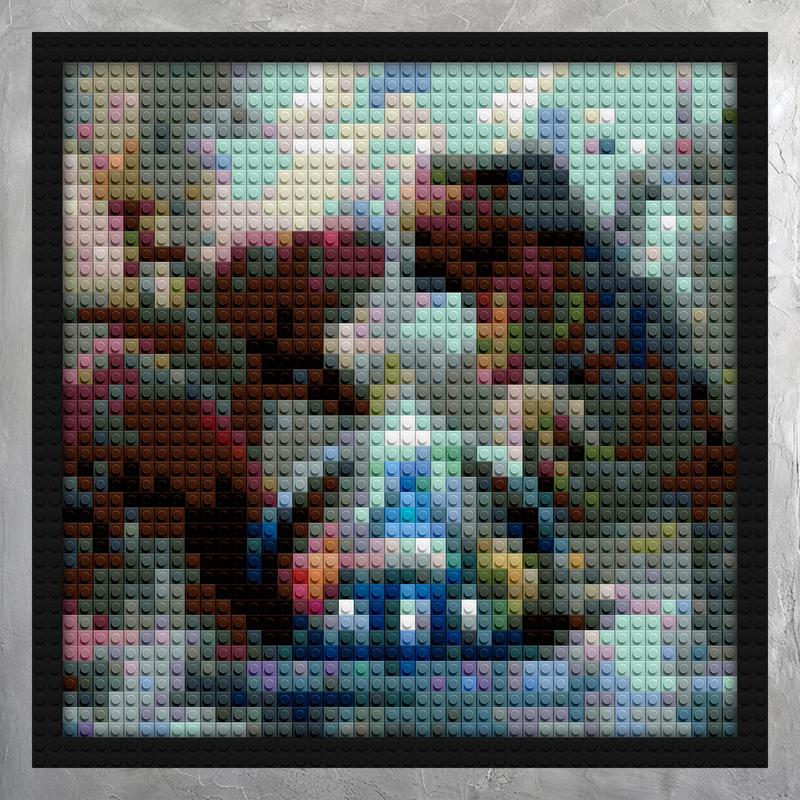 "ARK Survival Ascended Wall Art Frame - Unique Decor" pixel brick art | Compatible with LEGO-style bricks | Pixel Brick Art