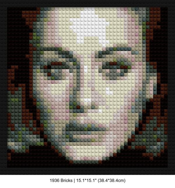 Adele handmade brick mosaics | Compatible with LEGO-style bricks | Pixel Brick Art