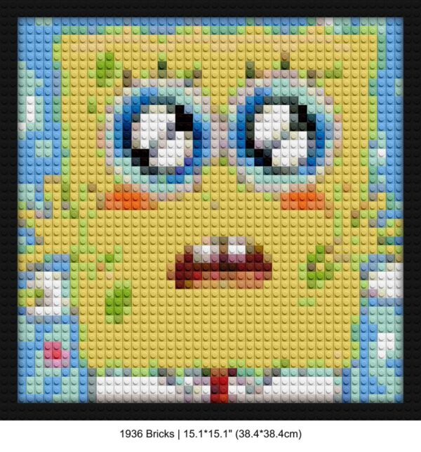 SpongeBob SquarePants brick-building wall art | Compatible with LEGO-style bricks | Pixel Brick Art