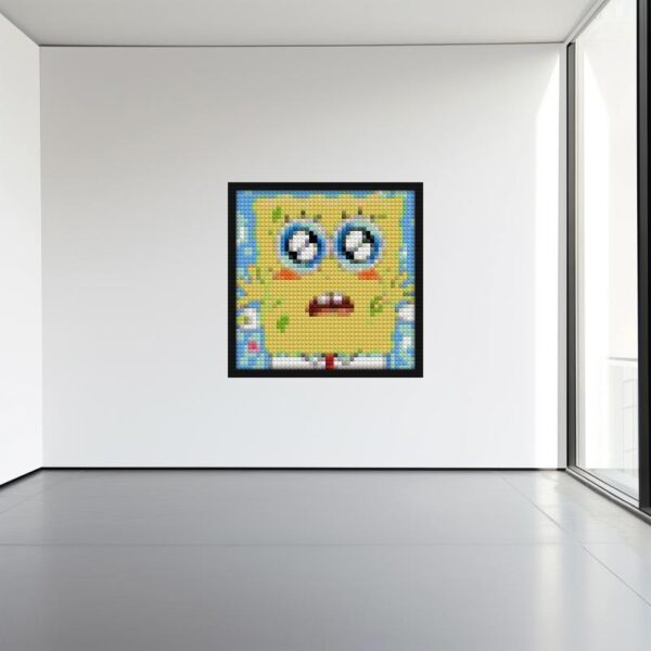 "Unique SpongeBob SquarePants Lego-Style Wall Art" DIY pop culture bricks | Compatible with LEGO-style bricks | Pixel Brick Art