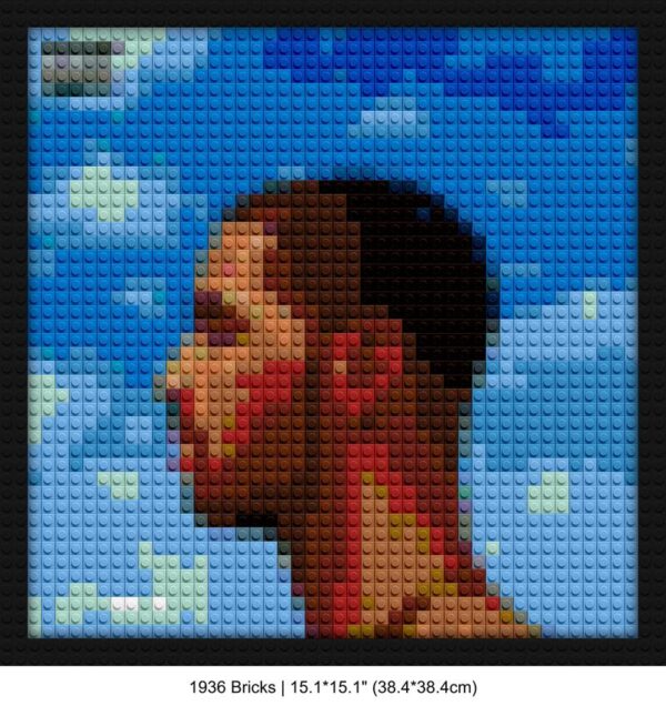 Drake album art brick-based pixel art | Compatible with LEGO-style bricks | Pixel Brick Art