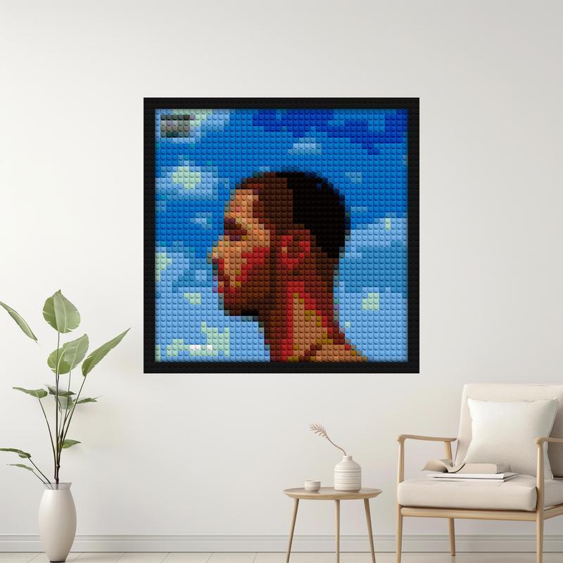 "Drake Nothing Was The Same Deluxe Frame Art" custom brick canvas | Compatible with LEGO-style bricks | Pixel Brick Art