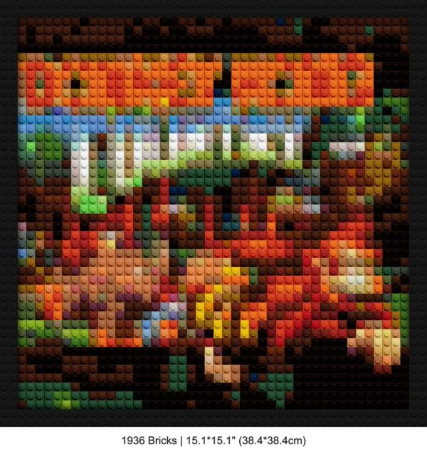 Donkey Kong Country brick-building wall art | Compatible with LEGO-style bricks | Pixel Brick Art