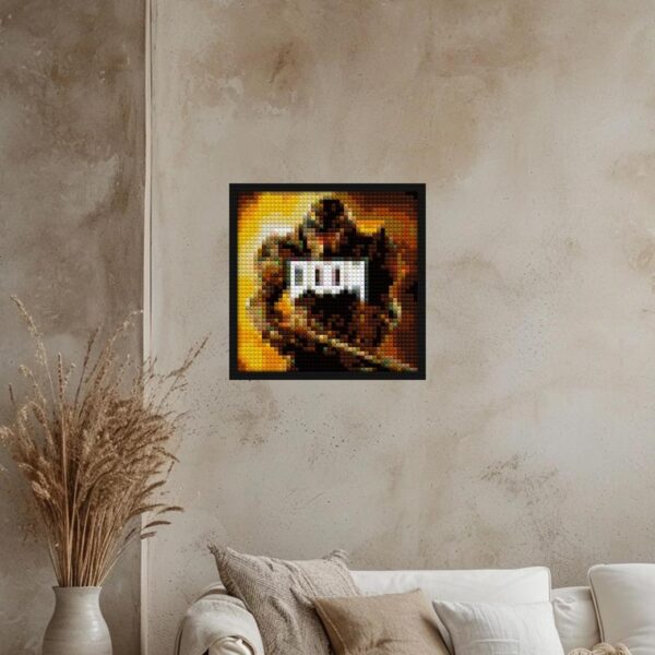 "Doom Game DIY Pop Culture Wall Art Frame" DIY interlocking bricks | Compatible with LEGO-style bricks | Pixel Brick Art