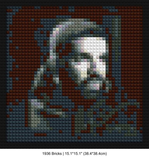 Drake custom brick portraits | Compatible with LEGO-style bricks | Pixel Brick Art