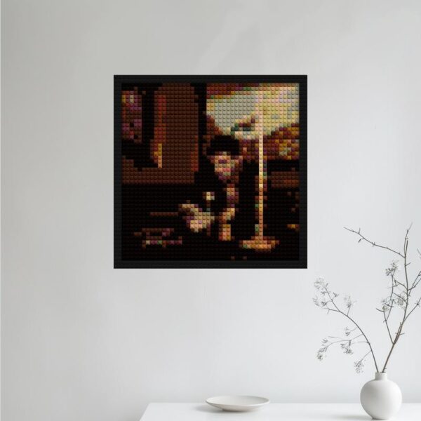 "Drake Take Care Pixel Art Frame - Unique Wall Art" brick painting kits | Compatible with LEGO-style bricks | Pixel Brick Art