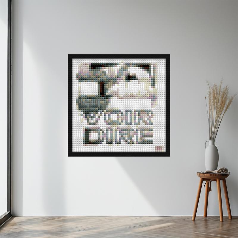 "Earl Sweatshirt & The Alchemist VOIR DIRE Art Frame" custom brick canvas | Compatible with LEGO-style bricks | Pixel Brick Art