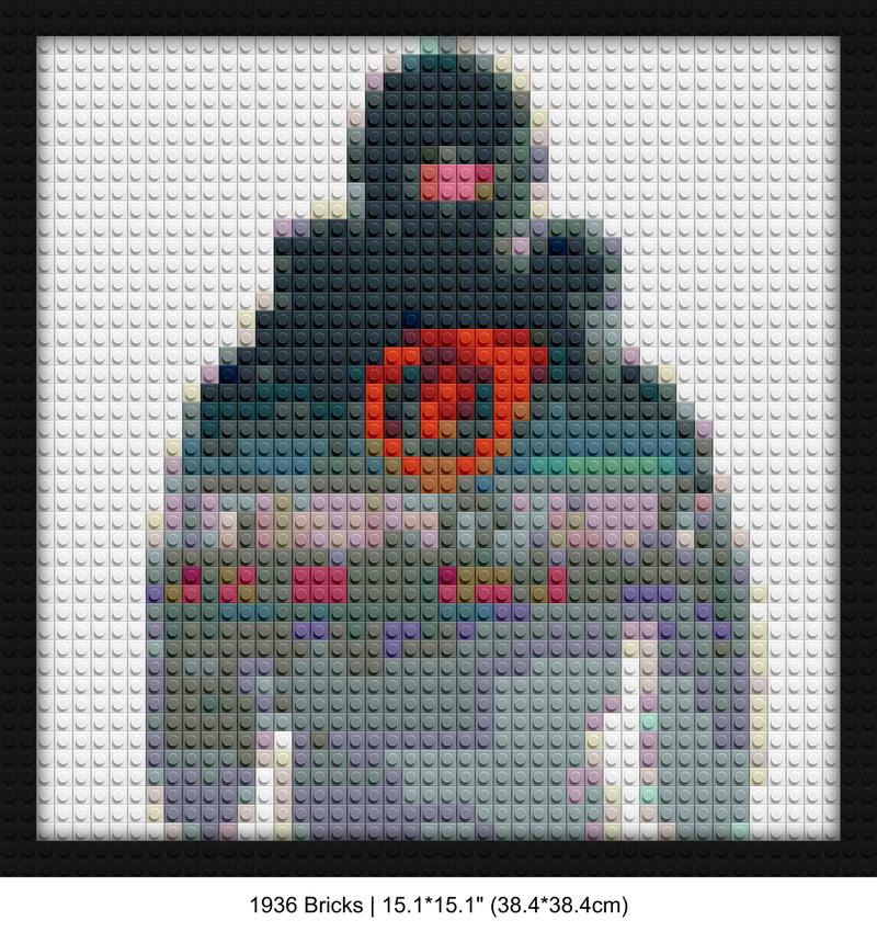 Half-Life fan art brick block wall decor | Compatible with LEGO-style bricks | Pixel Brick Art