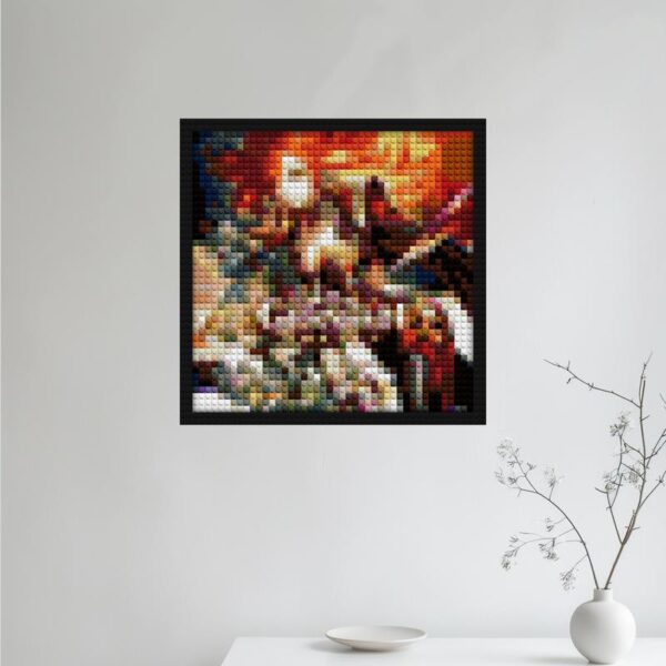 "Genshin Impact Lego-Compatible Wall Art Frame Kit" handmade brick mosaics | Compatible with LEGO-style bricks | Pixel Brick Art