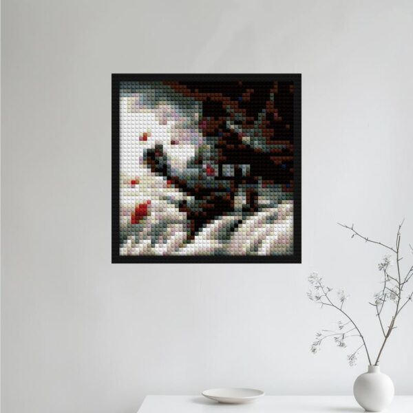 "Ghost of Tsushima Wall Art Frame - DIY Pixel Design" brick painting kits | Compatible with LEGO-style bricks | Pixel Brick Art