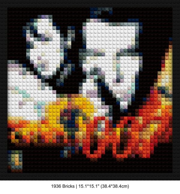 GoldenEye 007 LEGO-style DIY wall decor | Compatible with LEGO-style bricks | Pixel Brick Art