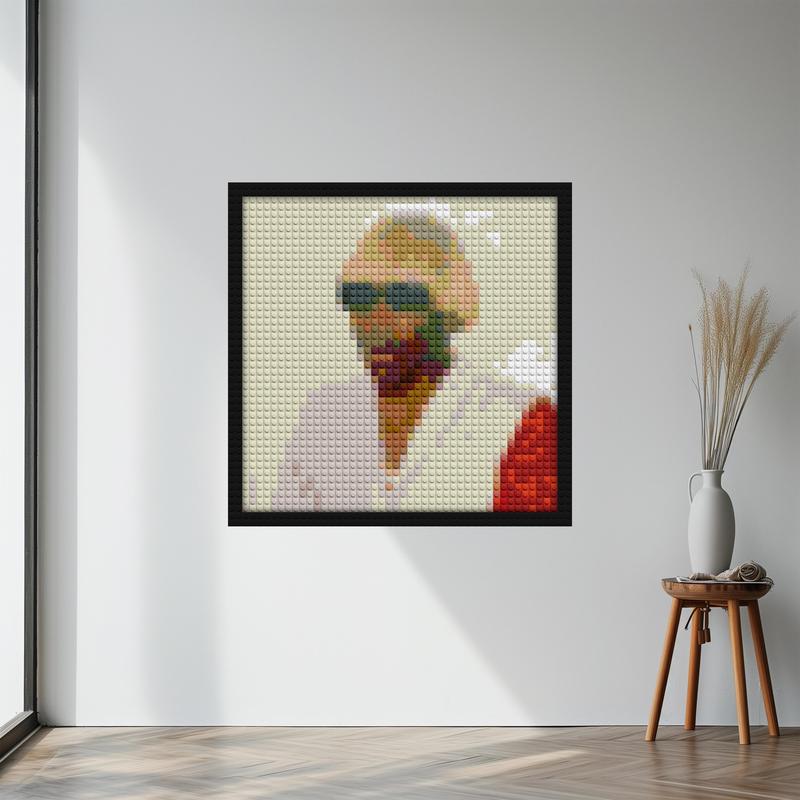 "IGOR Tyler The Creator Frame - Unique Wall Art" brick-inspired artwork | Compatible with LEGO-style bricks | Pixel Brick Art