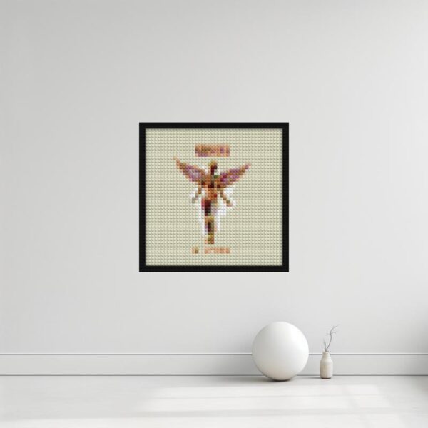 "In Utero Nirvana Album Art Frame - Handcrafted Unique" handmade brick mosaics | Compatible with LEGO-style bricks | Pixel Brick Art