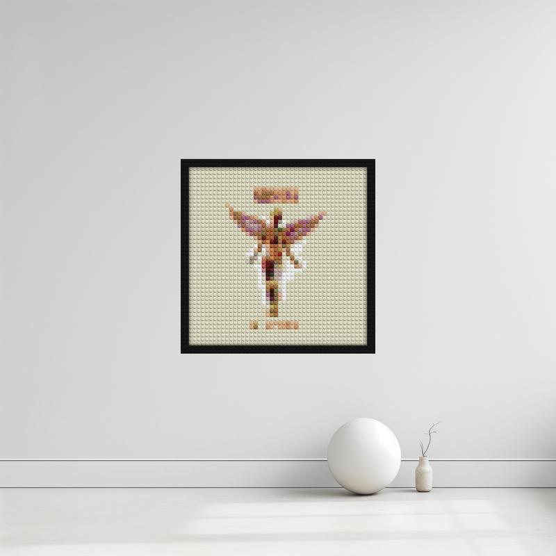 "In Utero Nirvana Album Art Frame - Handcrafted Unique" handmade brick mosaics | Compatible with LEGO-style bricks | Pixel Brick Art
