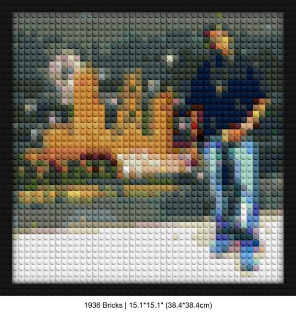 Kanye West art DIY pixel mosaic | Compatible with LEGO-style bricks | Pixel Brick Art