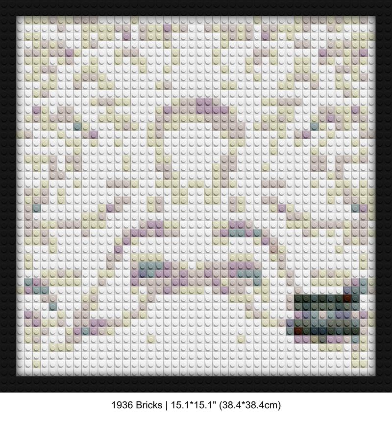 Kanye West art building brick art | Compatible with LEGO-style bricks | Pixel Brick Art