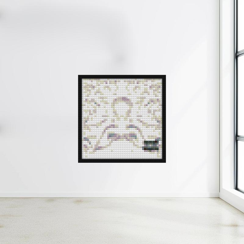 "Kanye West Good Music Cruel Summer Wall Art Frame" brick-building wall art | Compatible with LEGO-style bricks | Pixel Brick Art