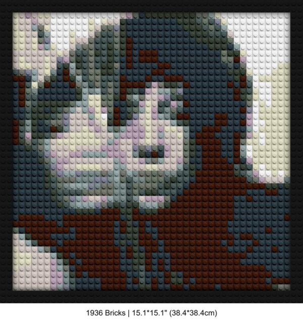 Lady Gaga handmade brick mosaics | Compatible with LEGO-style bricks | Pixel Brick Art