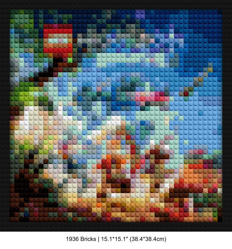 Lego Horizon Zero Dawn brick-inspired artwork | Compatible with LEGO-style bricks | Pixel Brick Art