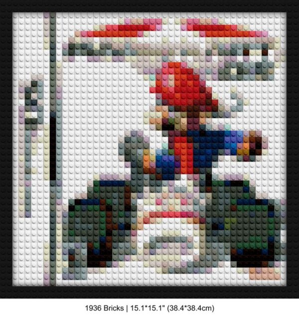 Mario Kart DS DIY pixel mosaic | Compatible with LEGO-style bricks | Pixel Brick Art