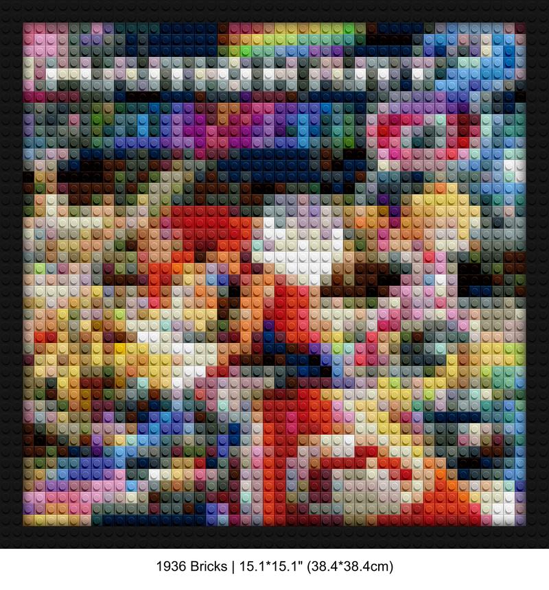 Mario Kart Deluxe 8 retro pixel brick art | Compatible with LEGO-style bricks | Pixel Brick Art