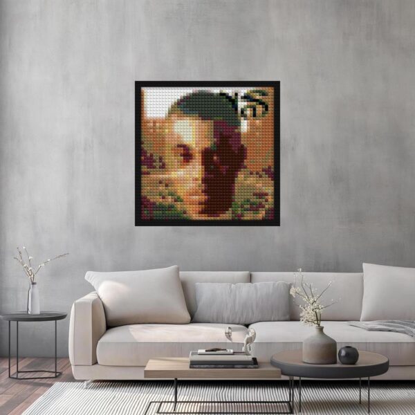 "Nas 'It Was Written' Pixel Art Frame - Unique Design" block mosaic design | Compatible with LEGO-style bricks | Pixel Brick Art