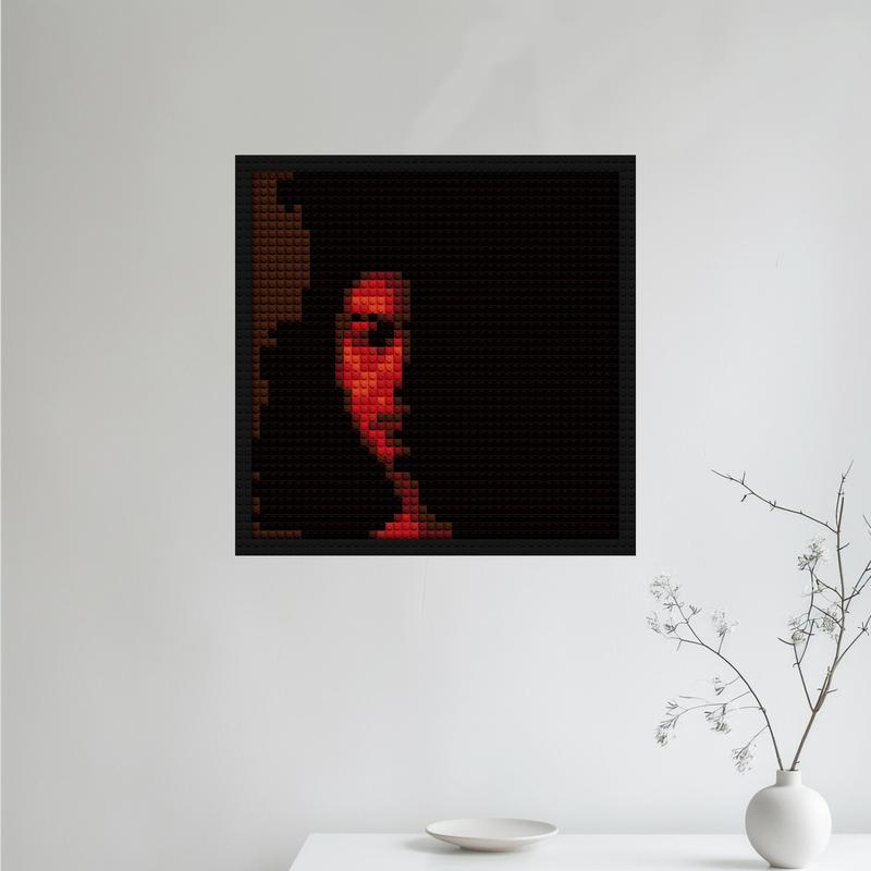 "Explore Joji's Nectar Album - Unique DIY Pop Art Frame" creative brick wall decor | Compatible with LEGO-style bricks | Pixel Brick Art
