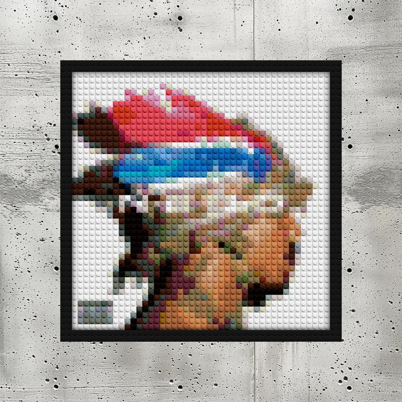 "NERD Nothing Album Retro Pixel Art Frame - Limited" LEGO-style bricks art | Compatible with LEGO-style bricks | Pixel Brick Art