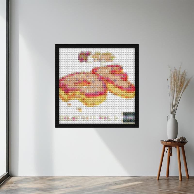 "Odd Future2 Donut Album Cover Art Frame - Unique Design" DIY pop culture bricks | Compatible with LEGO-style bricks | Pixel Brick Art