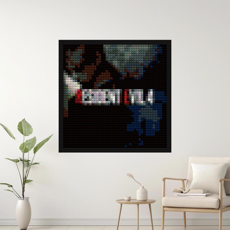 "Resident Evil 4 Art Frame - Unique Wall Decoration" brick-building wall art | Compatible with LEGO-style bricks | Pixel Brick Art