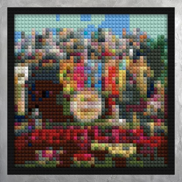 "SGT Pepper The Beatles Pixel Art Frame - Limited Edition" LEGO-style bricks art | Compatible with LEGO-style bricks | Pixel Brick Art