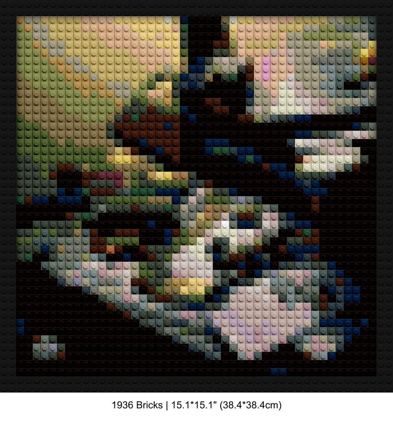 Kendrick Lamar brick block wall decor | Compatible with LEGO-style bricks | Pixel Brick Art