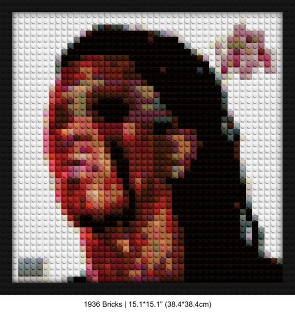 pop culture wall art custom brick portraits | Compatible with LEGO-style bricks | Pixel Brick Art