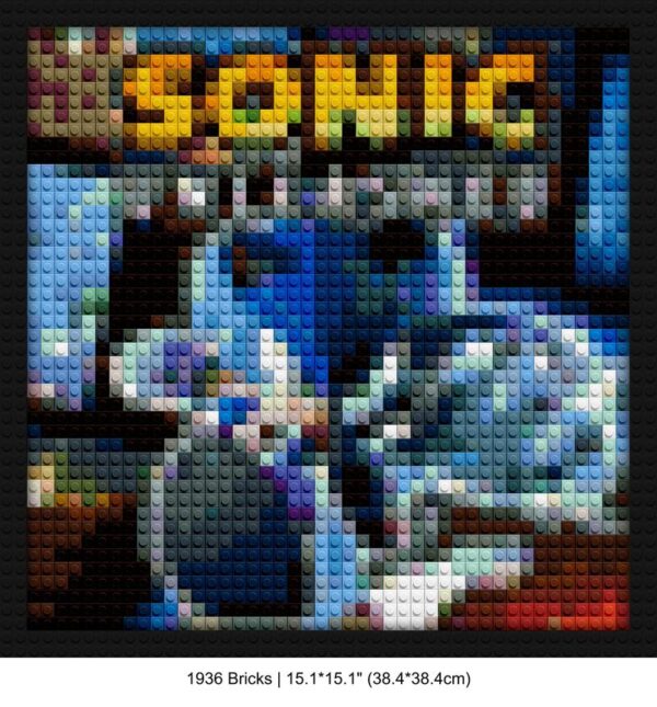 Sonic Unleashed building brick art | Compatible with LEGO-style bricks | Pixel Brick Art