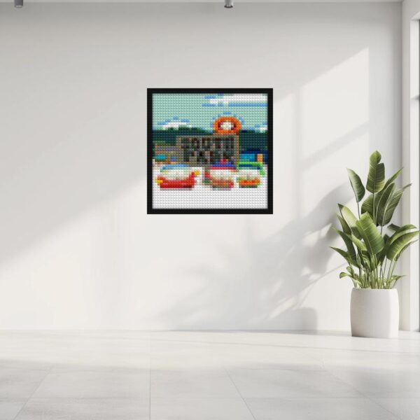 "Unique South Park DIY Pop Culture Wall Art Frame" brick mosaic art | Compatible with LEGO-style bricks | Pixel Brick Art